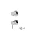 La Torre Built-in Faucet Mixer for Shower 2 Exits Silver