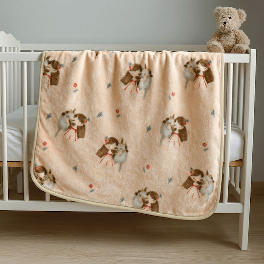 Astron Italy Baby Blanket Cot Sweet Girl 110x140cm Astron Italy Baby Blanket Cot Sweet Girl 110x140cm