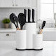 Femmit Tabletop Kitchen Organizer Stand with 3 Compartments BPA Free White