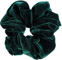 Χειροποίητο Βελούδινο Πράσινο Scrunchie Πολυεστέρα