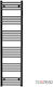Thermo Towel Rail Bathroom 1500x400 Black