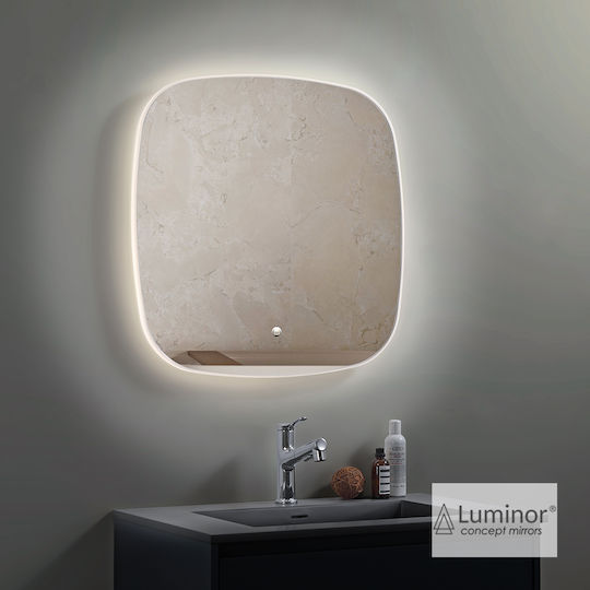 Luminor Badezimmerspiegel aus Kunststoff 70x70cm