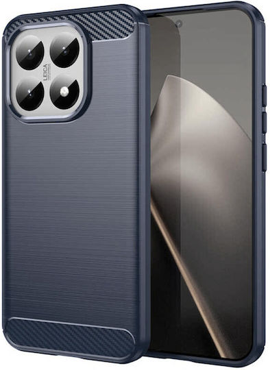 Techsuit Carbon Umschlag Rückseite Silikon / Kunststoff Blau (Xiaomi 15T)