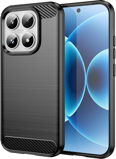 Techsuit Carbon Back Cover Silicone / Plastic Black (Xiaomi 17)