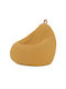 Bean Bag Chair Pear Waterproof Teatro Yellow 90x90x100cm