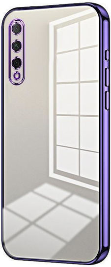 Honor 9X Pro Huawei Y9s Transparent Plating Fine Hole Phone Case Purple