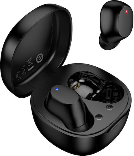Borofone BW97 In-ear Bluetooth Handsfree Ακουστικά με Αντοχή στον Ιδρώτα και Θήκη Φόρτισης Μαύρα