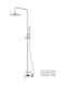 Cora Adjustable Shower Column with Mixer Silver