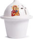 Vigil Oil Lamp Deep Clay Panagia 1 Pc 38602 White