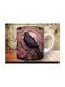 Weiße Keramik Tasse 330ml Vintage Dp5109