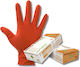 Galaxy Nitrile Examination Gloves Powder Free Orange 50pcs