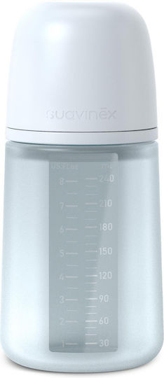Suavinex Πλαστικό Μπιμπερό Κατά των Κολικών με Θηλή Σιλικόνης για 3+ μηνών Μπλε Ballad blue 240ml