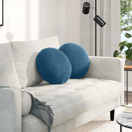 vidaXL Velvet Blue Sofa Cushion 40x40cm