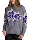 Damen Pullover Blumen Multicolour