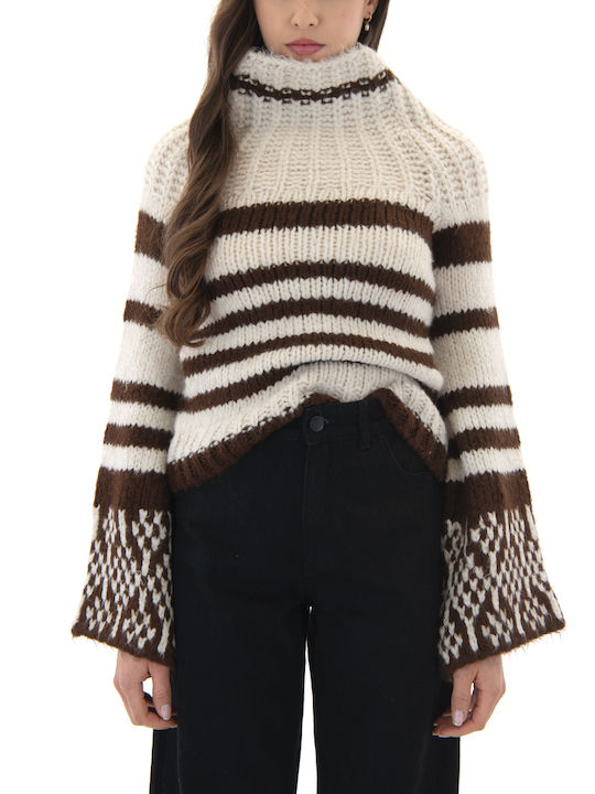 Tailor Made Knitwear Πουλόβερ Εκρου-καφέ