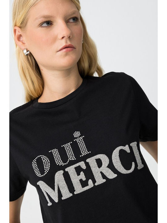 Tiffosi Γυναικείο T-shirt Μαύρο