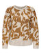 Gigi Women's Long Sleeve Sweater Woolen Golden Brown