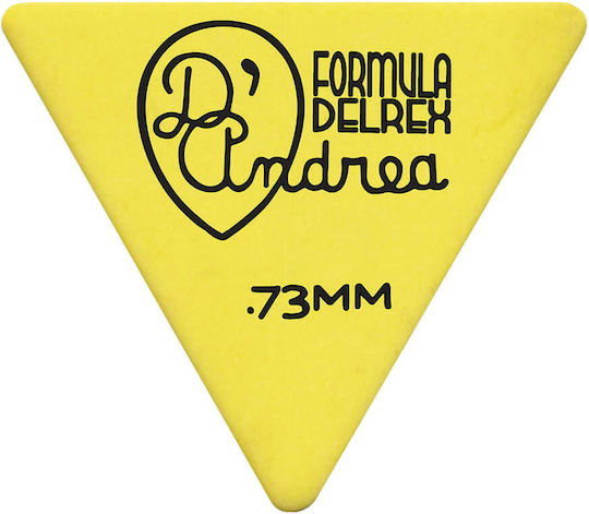 D'Andrea Πένα Κιθάρας Delrex Large Πάχους 0.73mm Συσκευασία 1τμχ Yellow