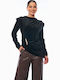 Women's Velvet Black Blouse