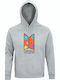 Hoodie Unisex Organic " Bts Permission To Dance Multicolor Kpop " Grey Melange