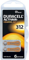 Duracell DUZA312-D6 Μπαταρίες Ακουστικών Βαρηκοΐας 312 1.4V Duracell DUZA312-D6 Μπαταρίες Ακουστικών Βαρηκοΐας 312 1.4V