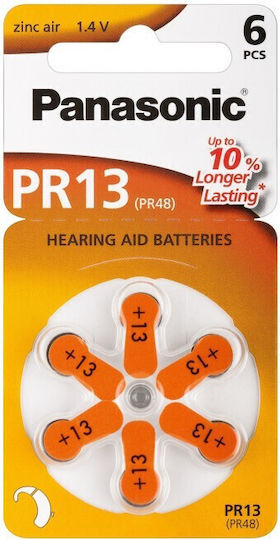 Panasonic Hearing Aid Batteries 13 1.4V 6pcs