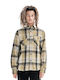 Long-sleeved Flannel Shirt Checked Beige