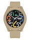 Sanda Ceas Digital De Bărbați 49mm Cronograf Cu Baterie Cu Curea Din Cauciuc Bej