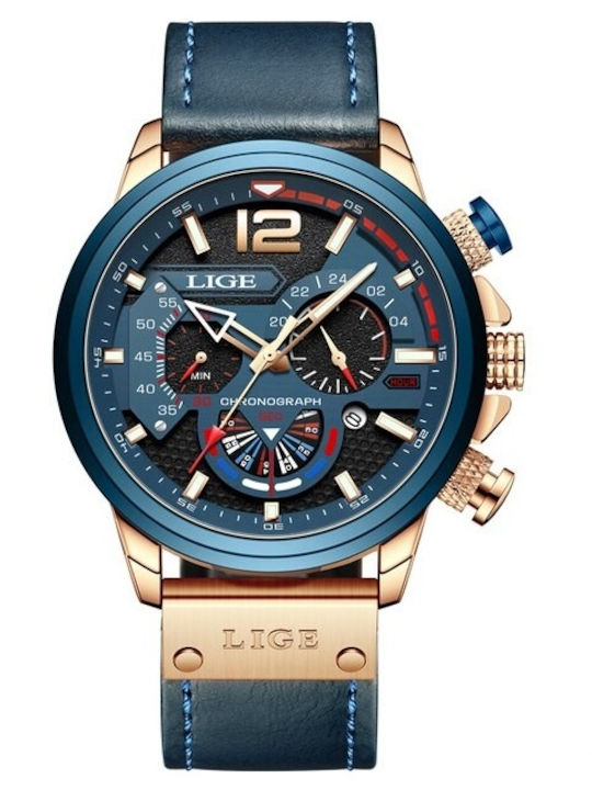 Lige Uhr Batterie mit Lederarmband