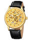 Forsining Herrenuhr 20mm Automatisch mit Schwarz Lederarmband