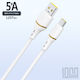 Dudao USB 2.0 Кабел USB-C Мъжки - USB-A / USB-C Захранване (PD) Бял 1м 304004-200624