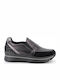 Leder Damen Loafers Steel