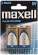 Maxell Αλκαλικές Μπαταρίες 9V 2τμχ