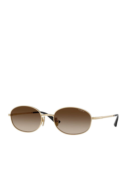 Vogue Unisex Sunglasses with Gold Metal Frame a...
