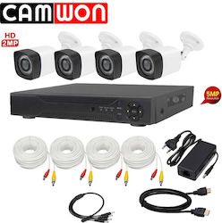 Camwon Σύστημα Παρακολούθησης 4 Καμερών CCTV 1080p Camwon Σύστημα Παρακολούθησης 4 Καμερών CCTV 1080p