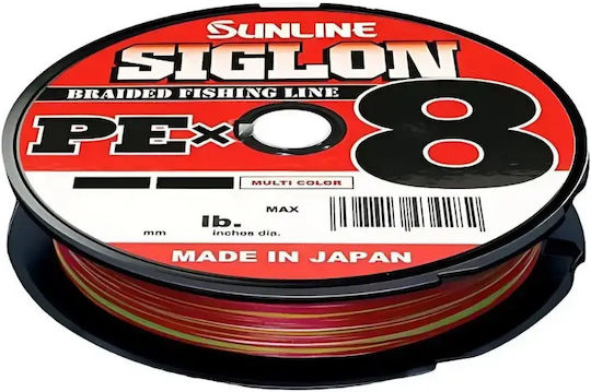 Sunline Siglon Pe×8 150m Πολύχρωμο Νήμα – 8κλωνο Γλυκό & Αλμυρό Νερό 0.6