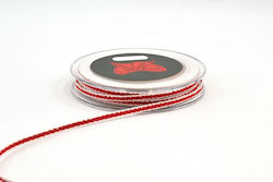 Κορδόνι Redina Κόκκινο-λευκό 3 Mm X 18 M