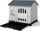 Costway Dog House Plastic Outdoor Gray