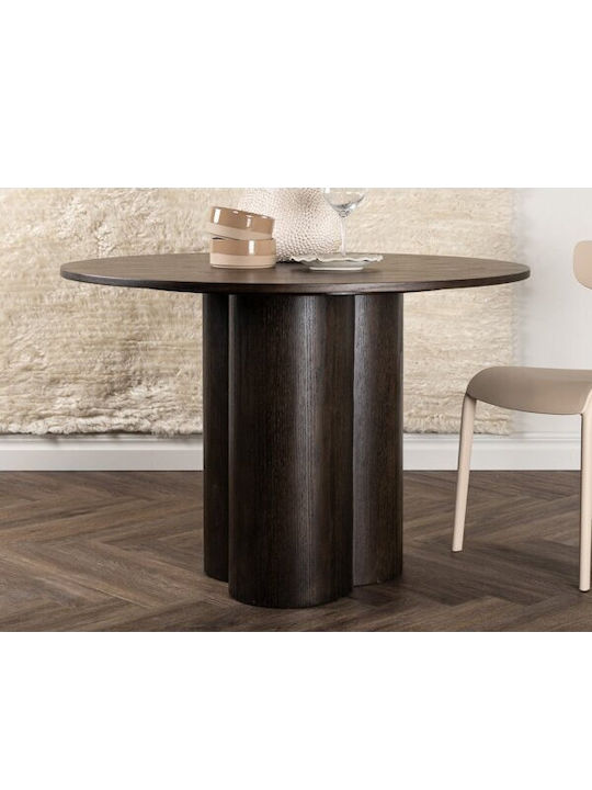 Dallas 3195 Round Table Dining Room Wooden Dark Walnut 75x75cm