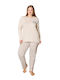 Modalove Set Pijamale pentru Femei Beige