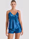 Milena by Paris Χειμερινό Babydoll Πετρόλ