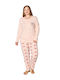 Modalove Winter Women's Pyjama Set Salmon