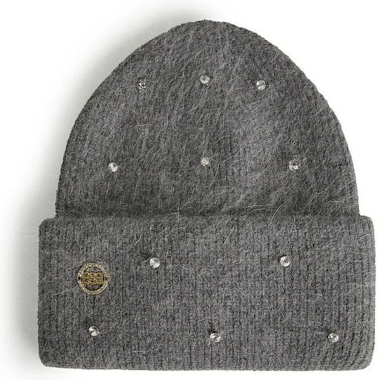 Beanie Frauen Beanie Gestrickt in Gray Farbe