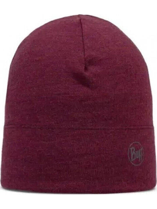Merino Beanie Unisex Beanie Knitted in Burgundy color