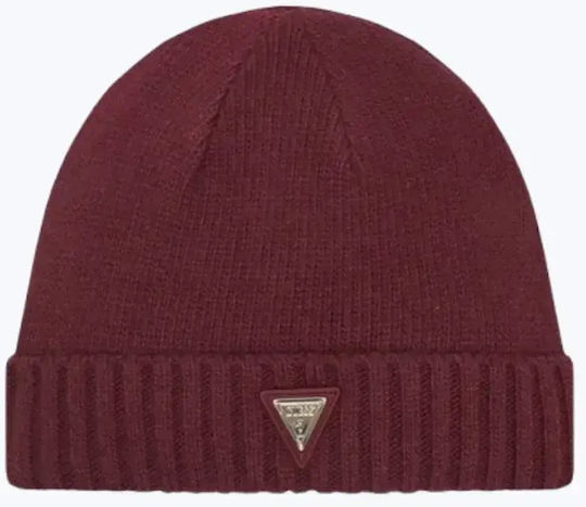 Beanie Beanie Knitted in Burgundy color