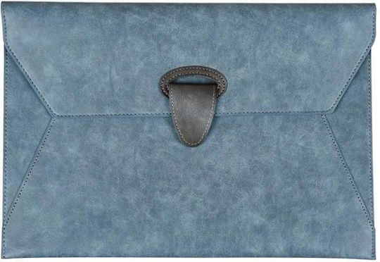 Leather A4 Document Case Waterproof Professional File Organiser Holds 100 Sheets Blue