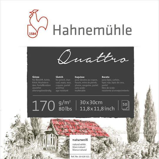 Hahnemuhle Sketch Pad Quattro 50 Sheets 30x30cm 170gr