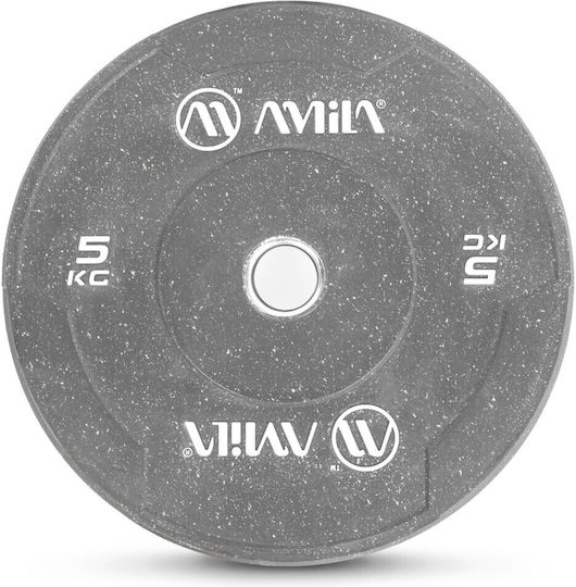 AMILA Δίσκος Ολυμπιακού Τύπου Μεταλλικός 1 x 5kg Φ50mm με Λαβές