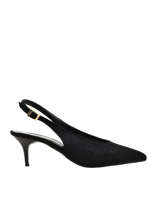 Suede Γόβες Μαύρες