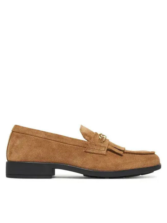 Wildleder Herren Mokassins in Tabac Braun Farbe
